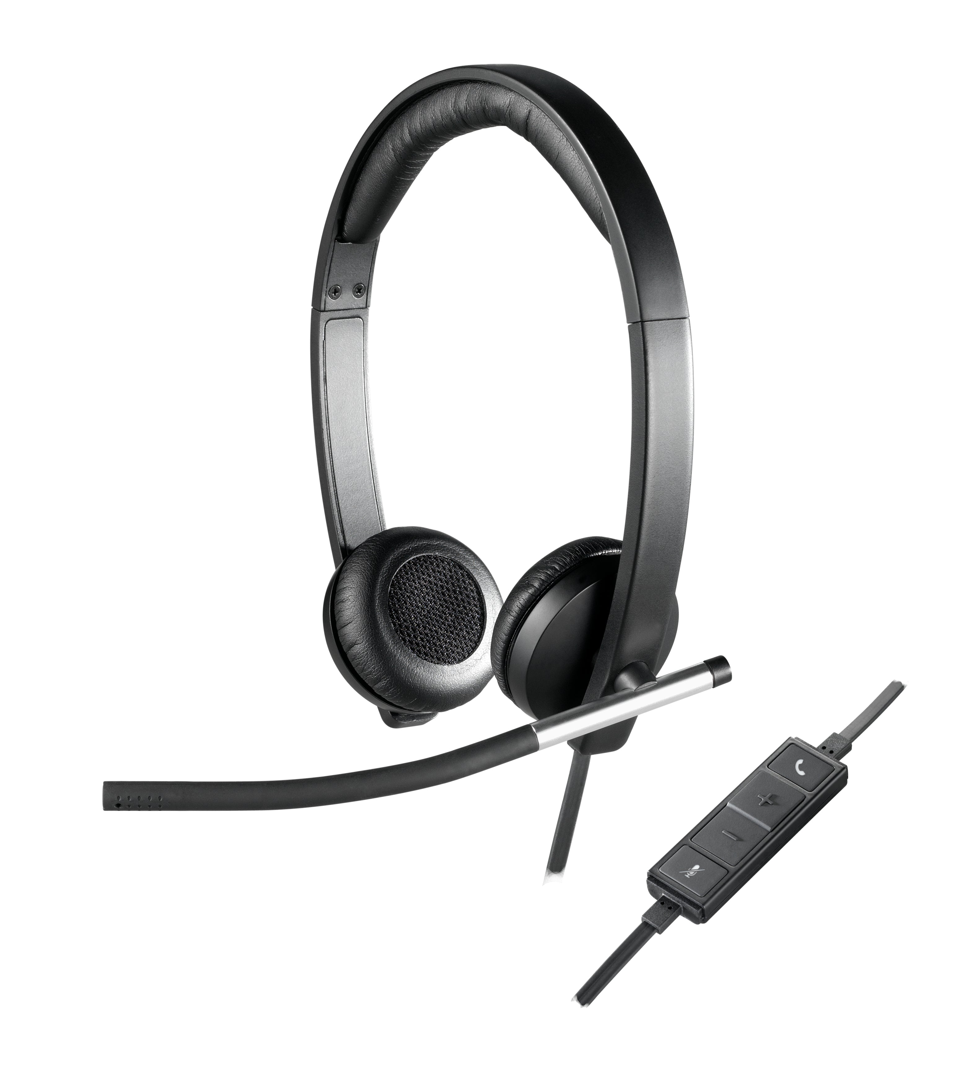 1. Bild von: Logitech H650e Kopfhörer Kabelgebunden Kopfband Büro/Callcenter USB Typ-A Schwarz. Silber | Broadware