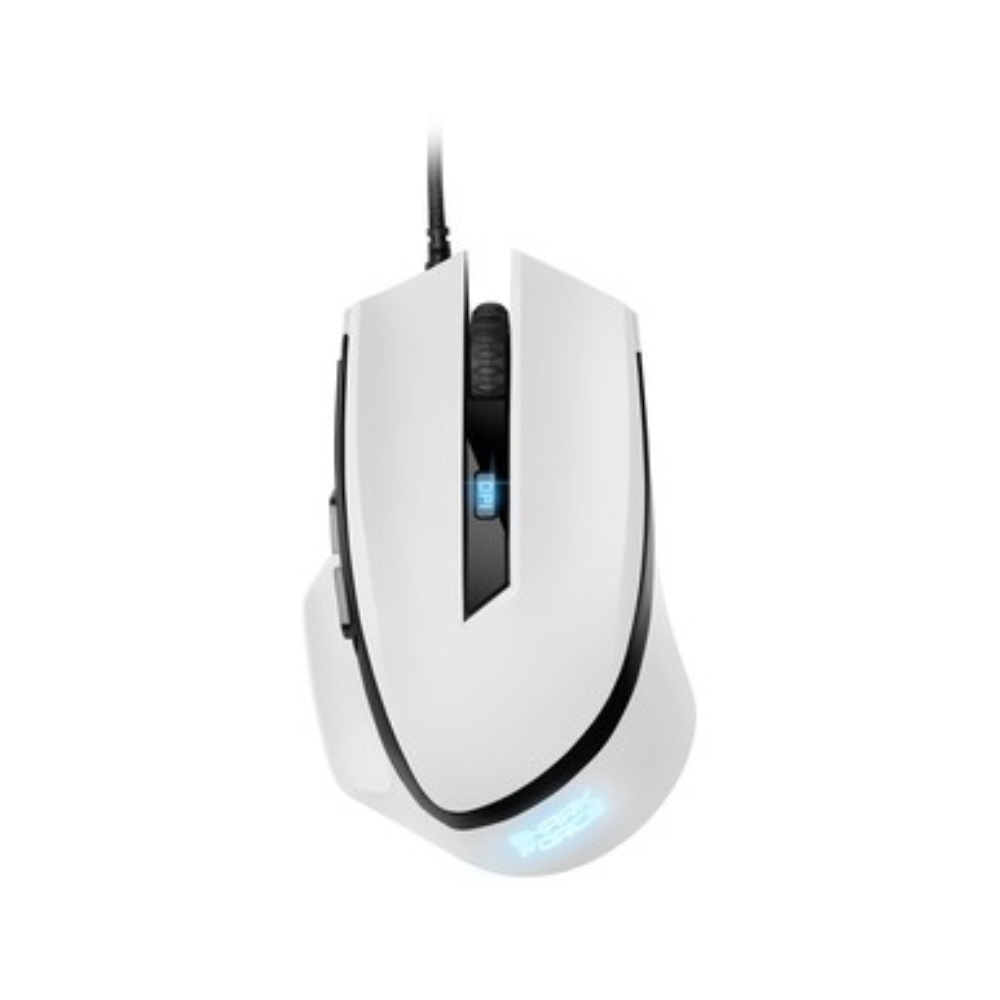 Sharkoon Technologie SHARK Force II Gaming-Maus - USB - Optisch - 6 Taste(n) - Weiß - Kabel - 4200 dpi Auflösung - Scroll-Rad - Nur für Rechtshänder