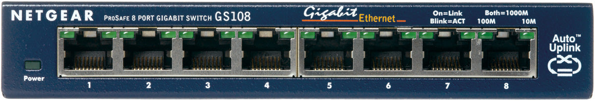1. Bild von: NETGEAR GS108GE Netzwerk-Switch Unmanaged Gigabit Ethernet (10/100/1000) Blau | Broadware