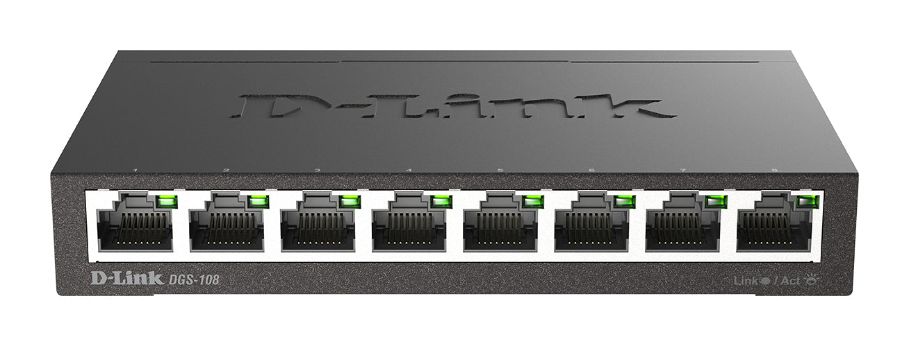 1. Bild von: D-Link DGS-108 Netzwerk-Switch Unmanaged L2 Gigabit Ethernet (10/100/1000) Schwarz | Broadware