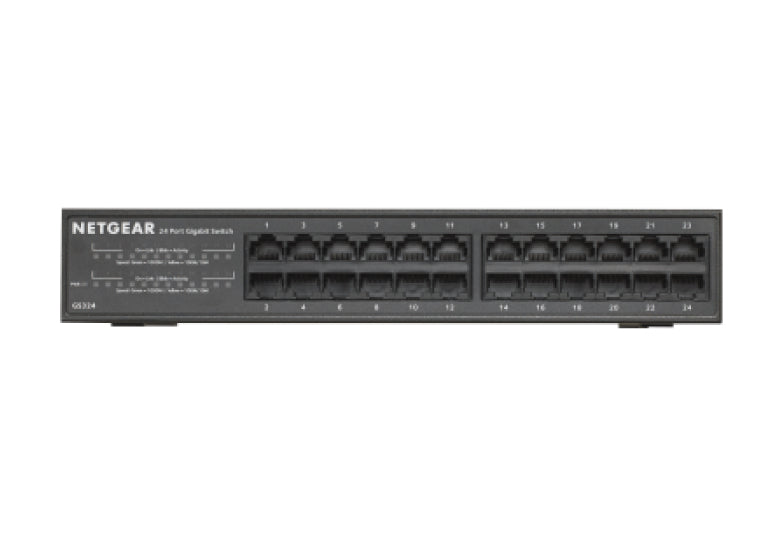 2. Bild vonNETGEAR GS324 Unmanaged Gigabit Ethernet (10/100/1000) Schwarz | Broadware - Jetzt kaufen!
