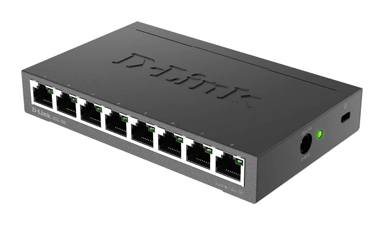 2. Bild vonD-Link DGS-108 Netzwerk-Switch Unmanaged L2 Gigabit Ethernet (10/100/1000) Schwarz | Broadware - Jetzt kaufen!