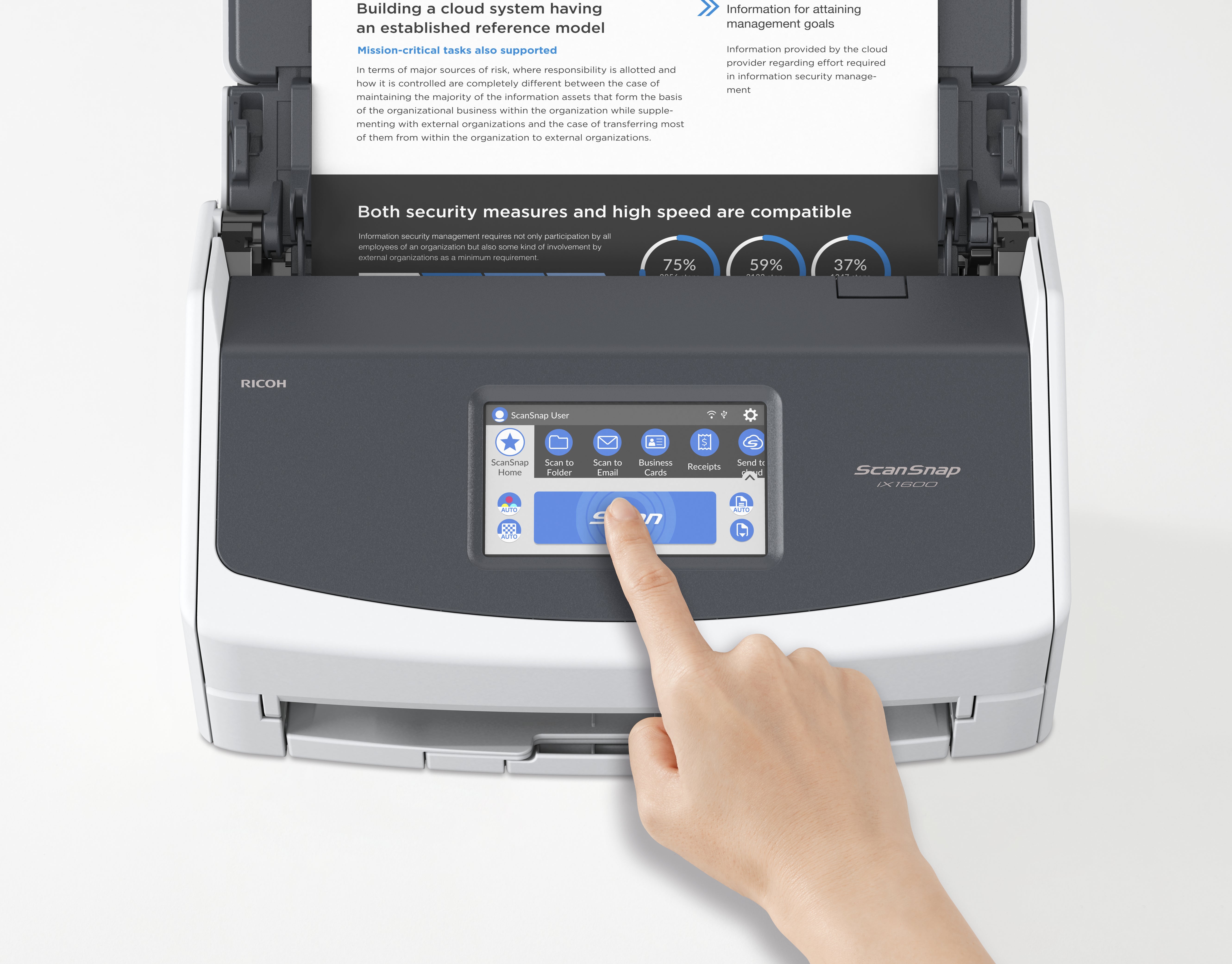 3. Bild vonRicoh ScanSnap iX1600 ADF + Scanner mit manueller Zuführung 600 x 600 DPI A4 Weiß | Broadware - Jetzt kaufen!