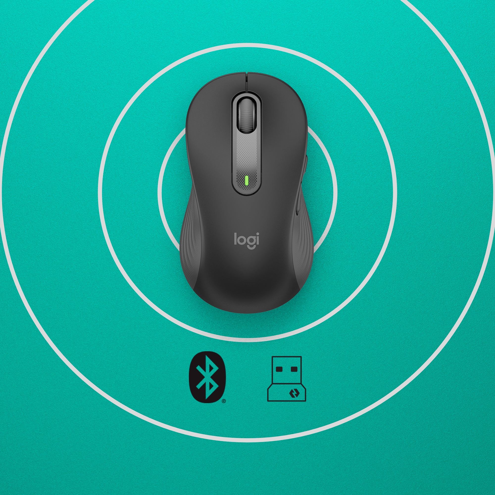 Logitech Signature M650 Maus Linkshändig RF Wireless + Bluetooth Optisch 2000 DPI