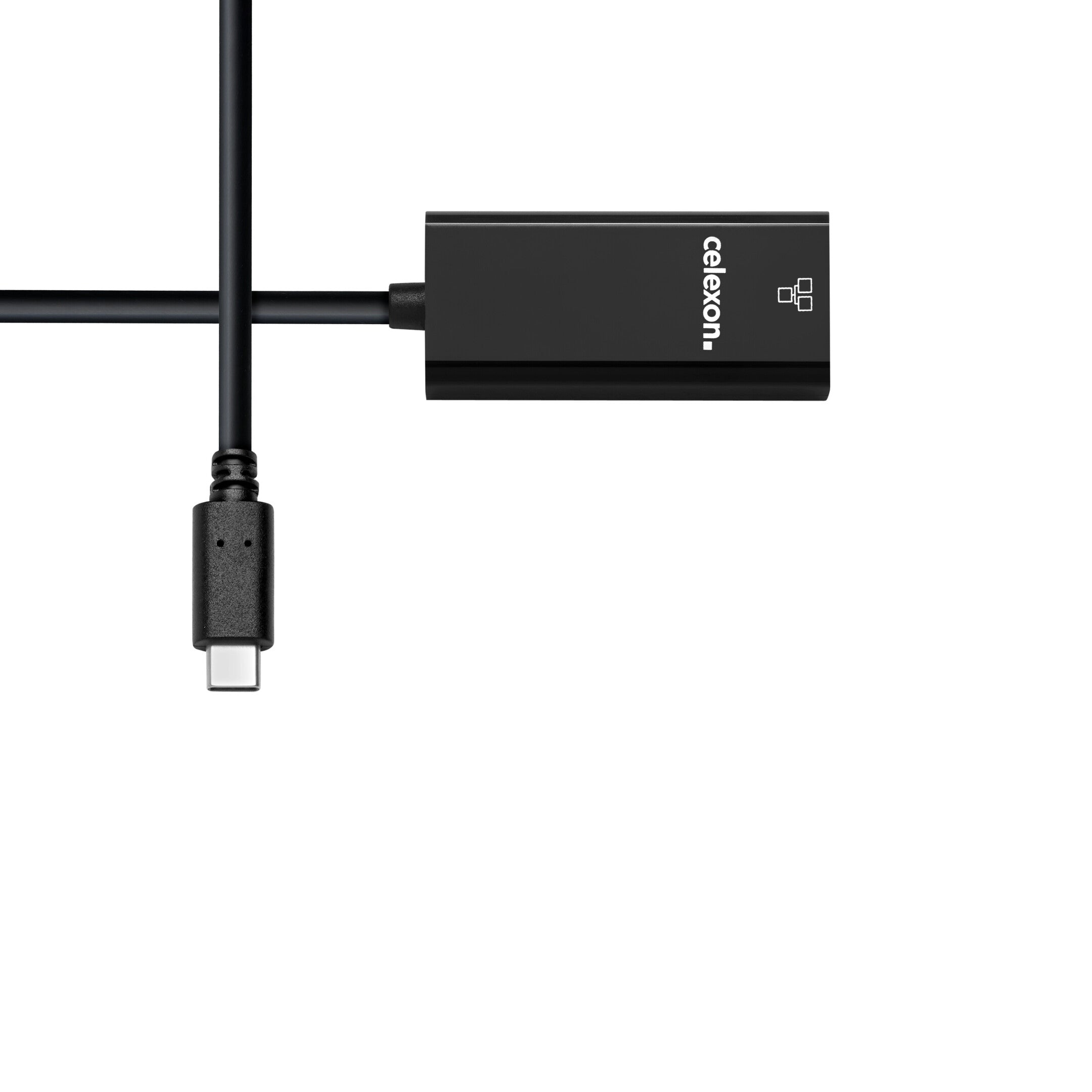 celexon USB-C auf Ethernet M/F Adapter. schwarz