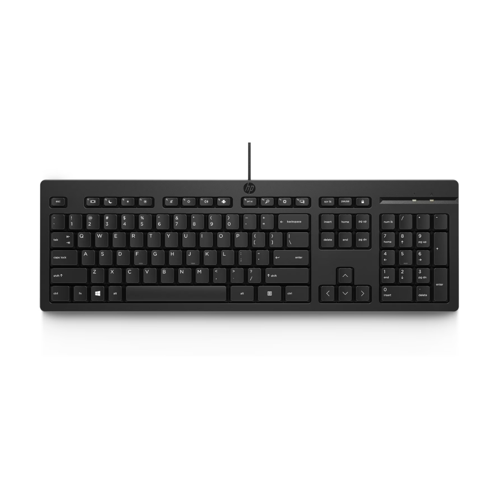 HP Inc. HP 125 Tastatur - Kabel Konnektivität - USB Schnittstelle - Deutsch - Schwarz - Windows