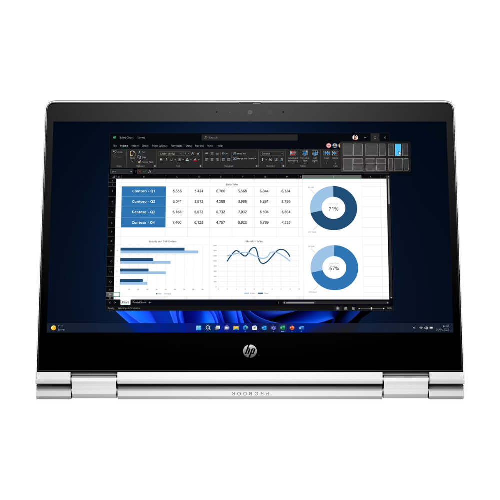 HP Inc. HP Pro x360 435 G10 33,8 cm (13,3 Zoll) Touchscreen Umrüstbar 2 in 1 Notebook - Full HD - 1920 x 1080 - AMD Ryzen 5 7530U Hexa-Core - 16 GB Total RAM - 512 GB SSD - Windows 11 Pro