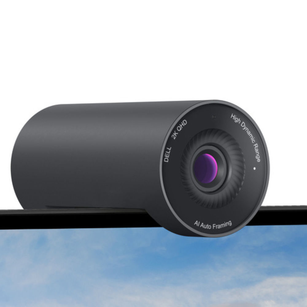 Dell WB5023 - Webcam - 60 fps - USB 2.0 Typ A - Retail - 2560 x 1440 Pixel Videoauflösung - Autofokus - 78° Angle - 4x Digitaler Zoom - Mikrofon - Computer, Monitor