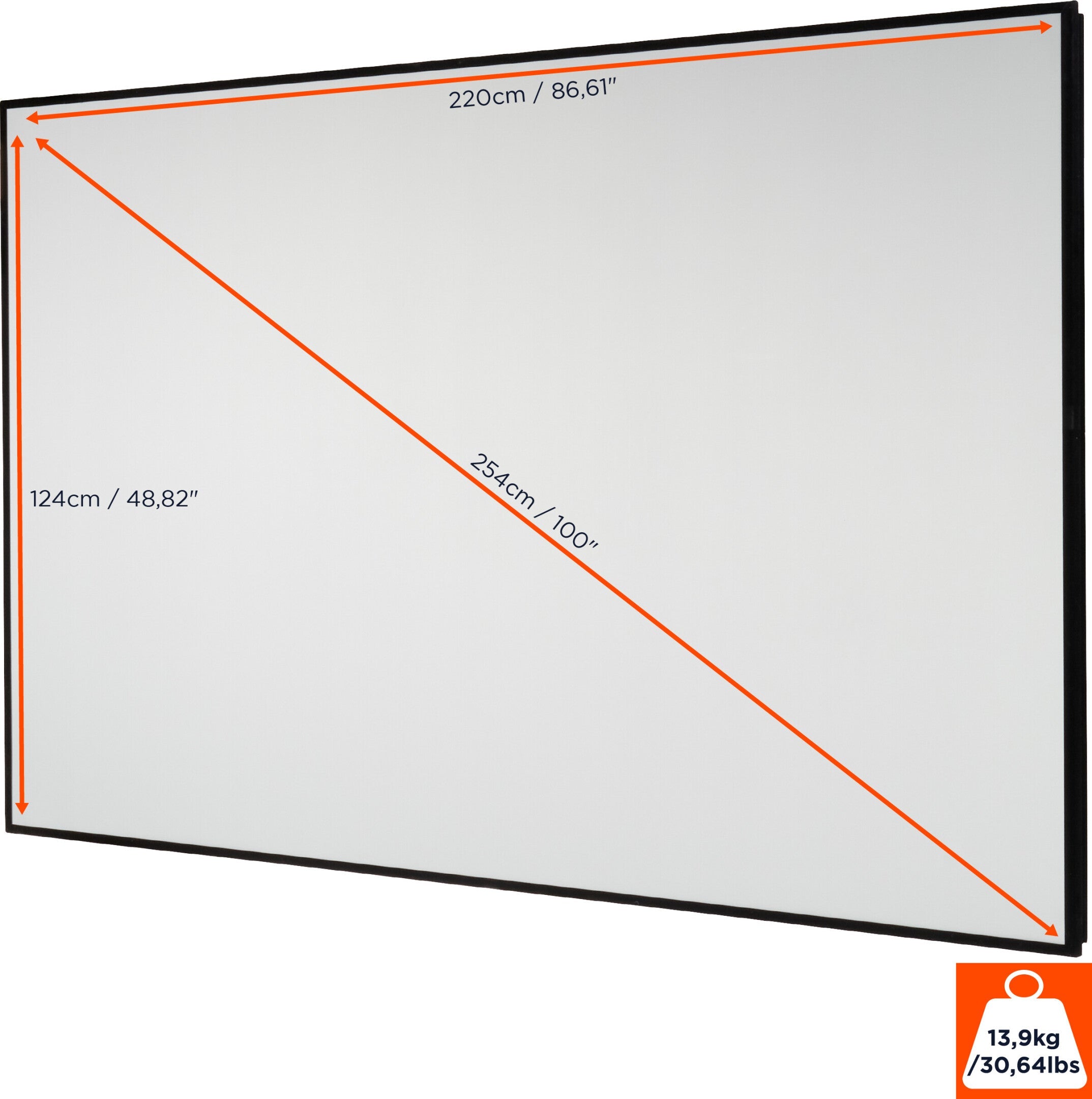 celexon HomeCinema Hochkontrastleinwand Frame - Dynamic Slate ALR