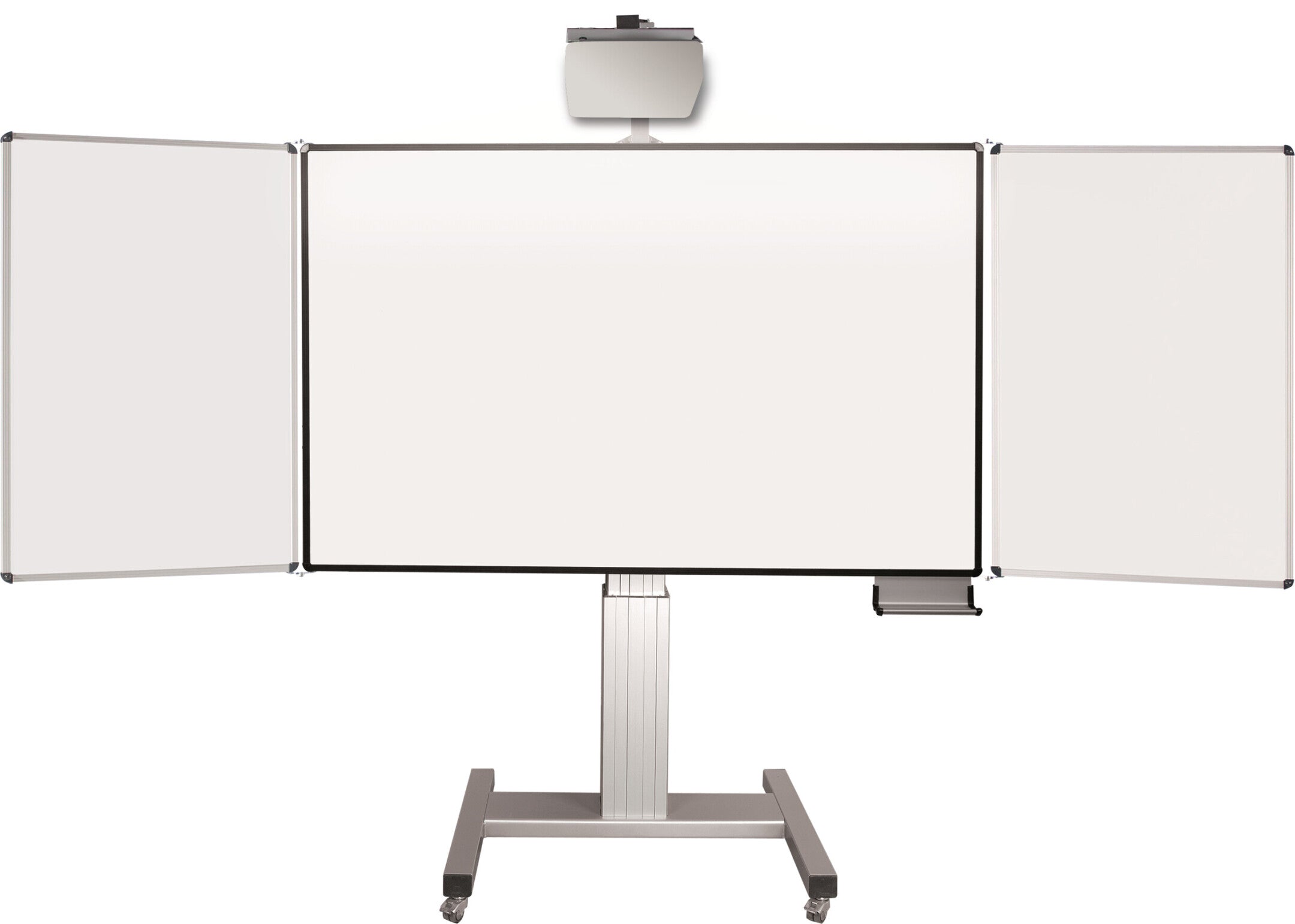 celexon-Mobil-Expert-elektrisch-höhenverstellbare-Pylonentafel-Adjust-192-x-130cm-TOUCH---mit-Flügeln