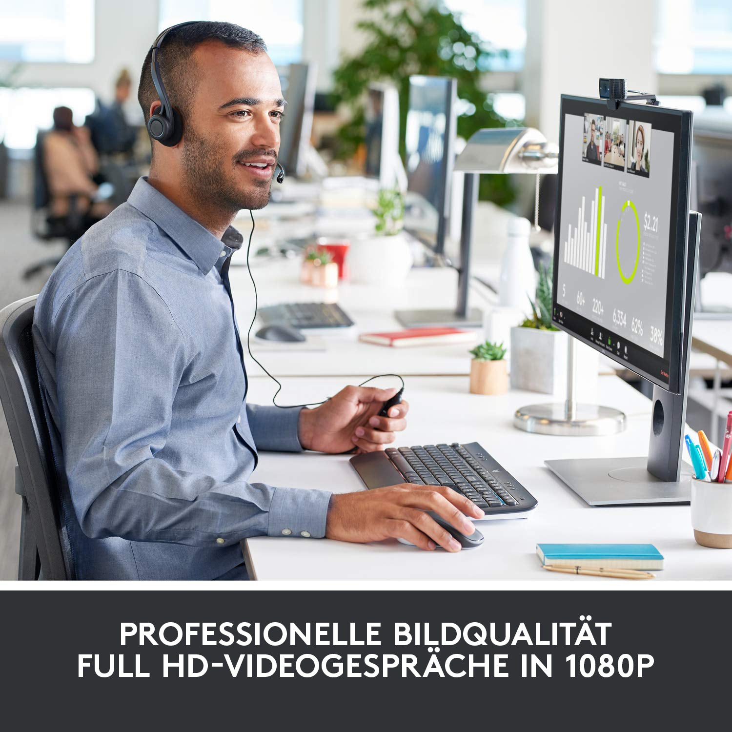 3. Bild von: Logitech Hd Pro C920 Webcam 3 MP 1920 x 1080 Pixel USB 2.0 Schwarz