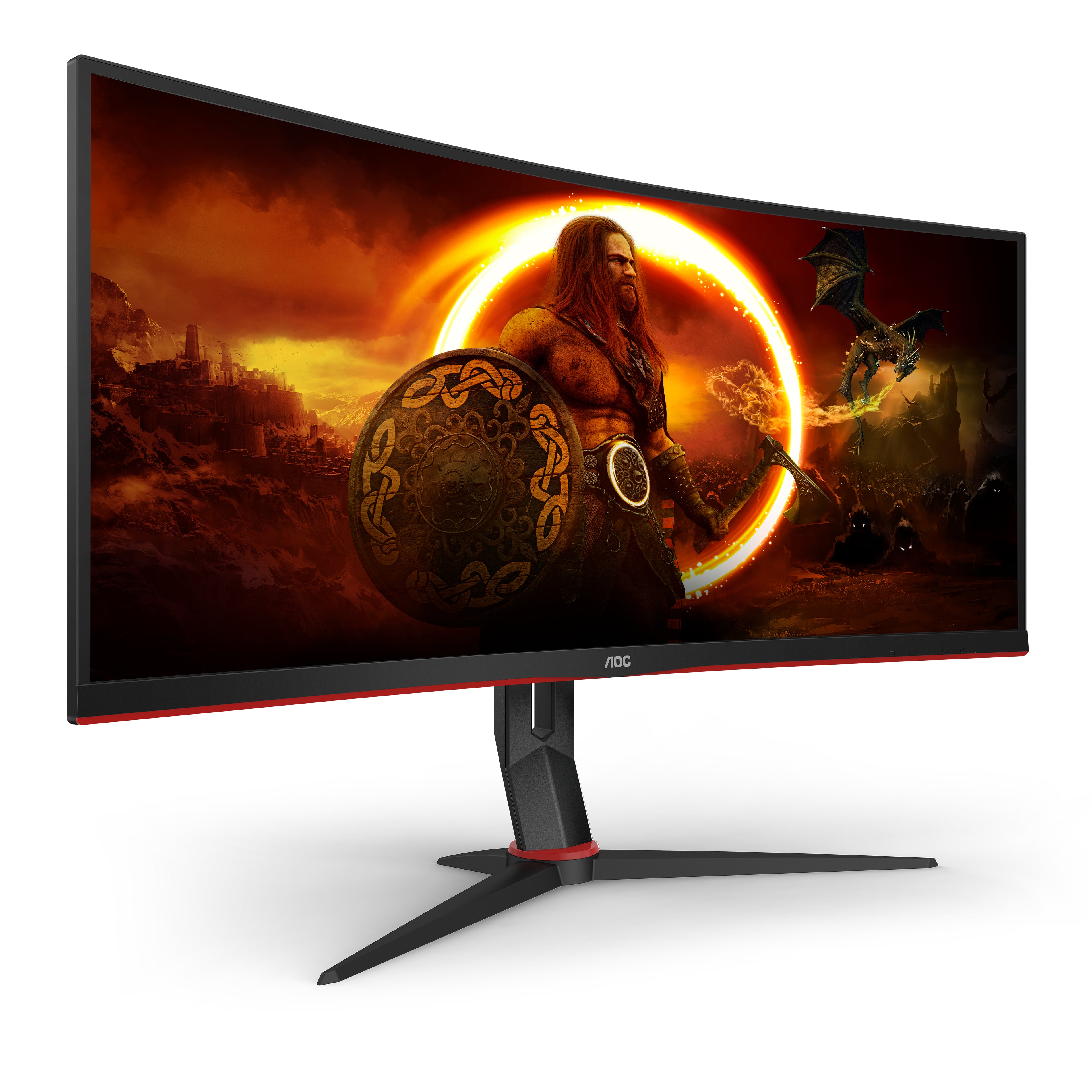 5. Bild von: AOC G2 CU34G2X/BK Computerbildschirm 86.4 cm (34") 3440 x 1440 Pixel Quad HD LED Schwarz | Rot