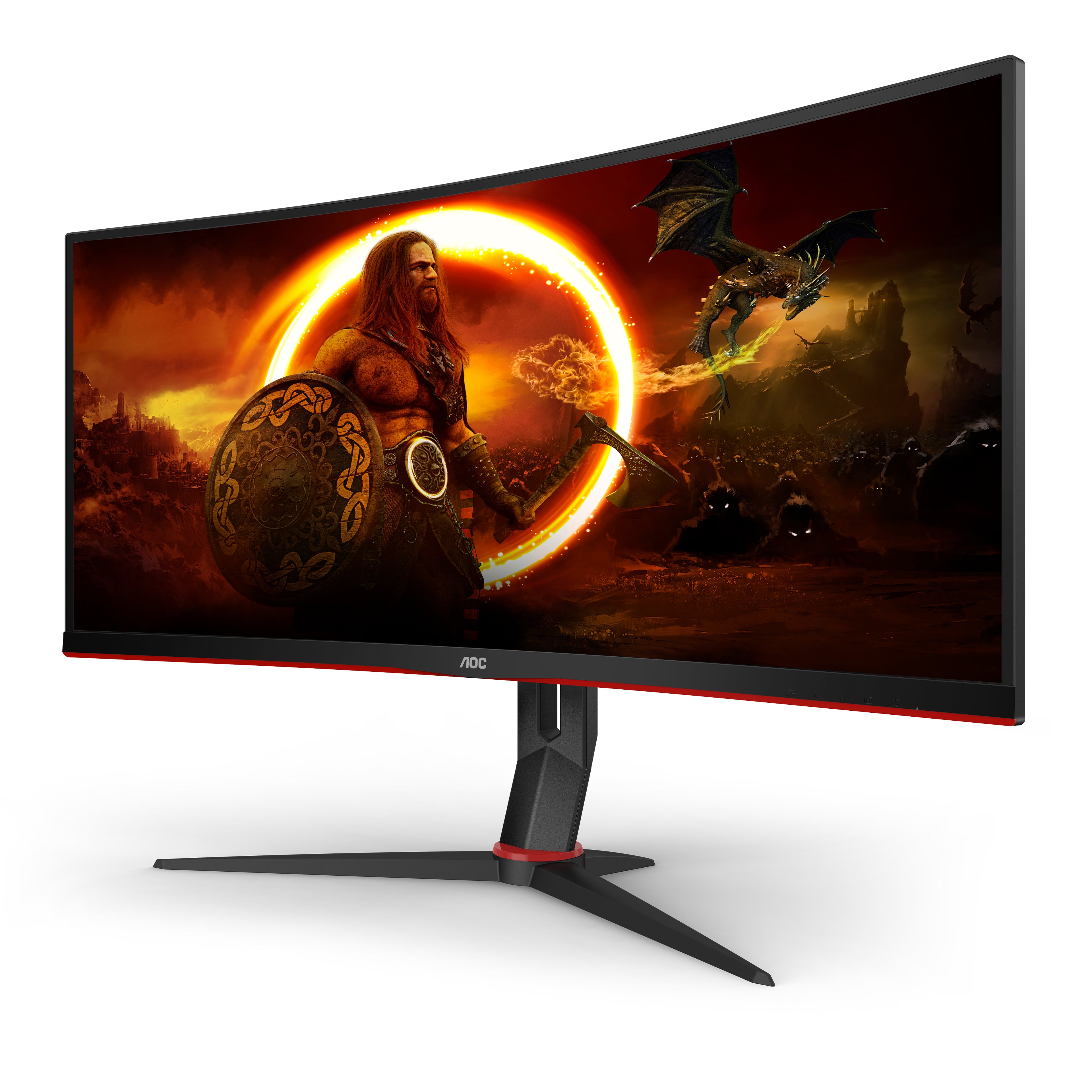 4. Bild von: AOC G2 CU34G2X/BK Computerbildschirm 86.4 cm (34") 3440 x 1440 Pixel Quad HD LED Schwarz | Rot