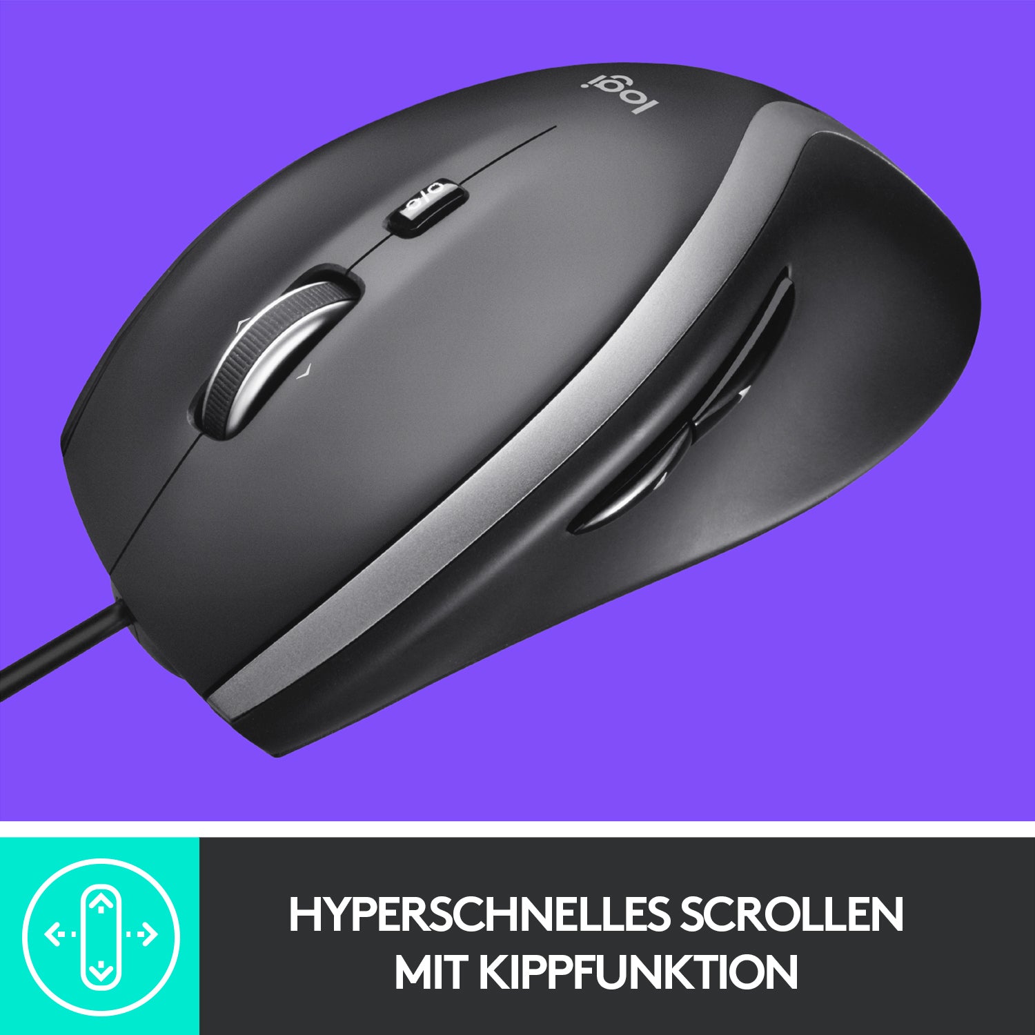 2. Bild von: Logitech Corded Mouse M500S Maus rechts USB Typ-A Optisch 4000 DPI