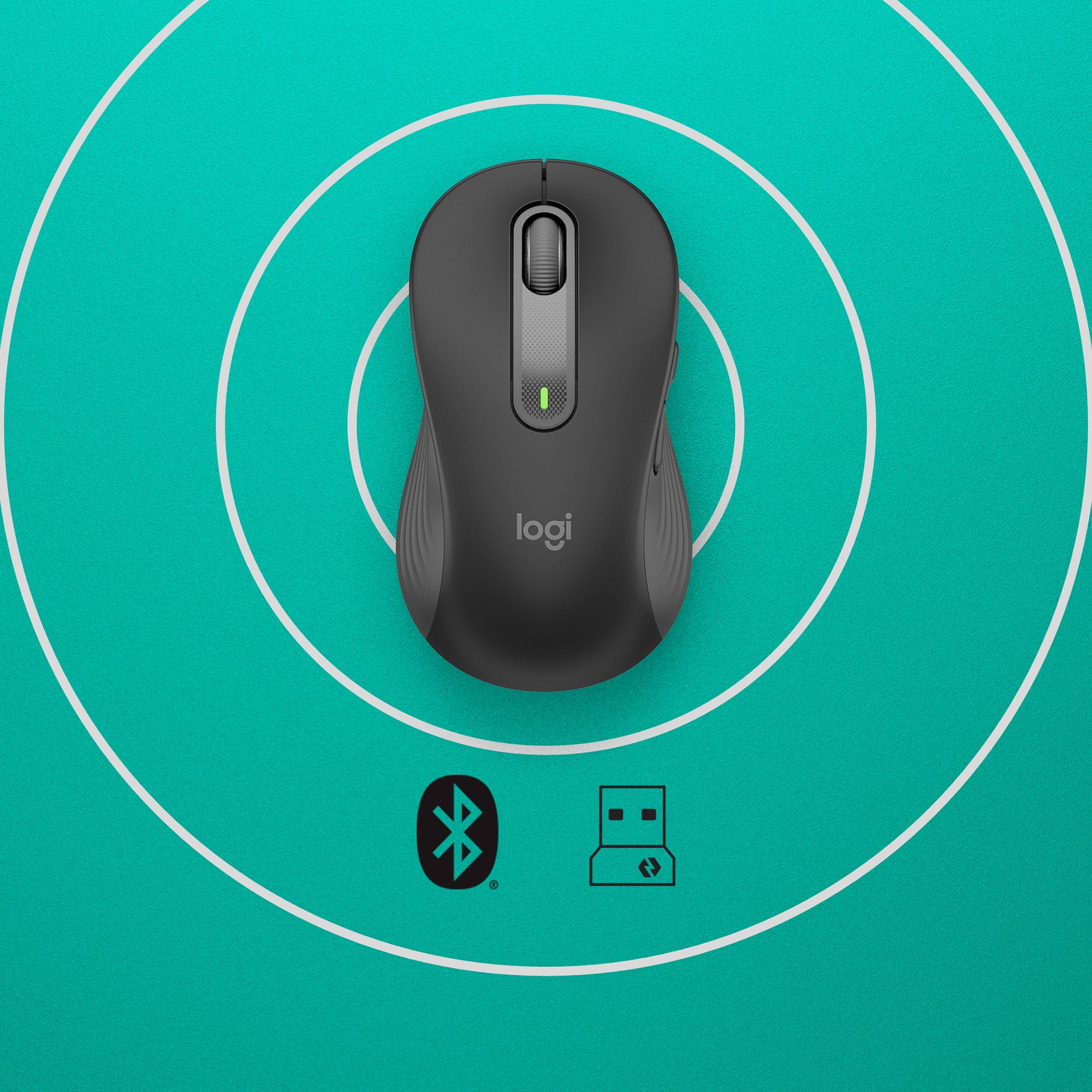 Logitech Signature M650 Maus Linkshändig RF Wireless + Bluetooth Optisch 2000 DPI