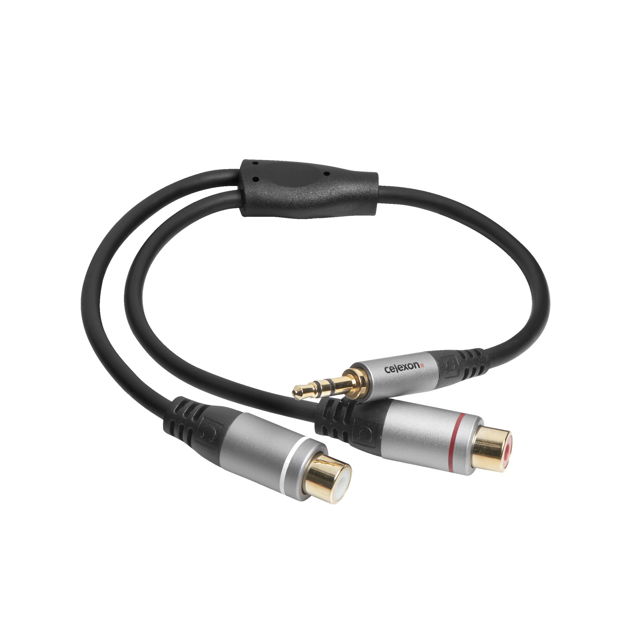 celexon-3.5mm-Stereo-Klinke-auf-2x-Cinch-M/F-Audioadapter-0.25m---Professional-Line