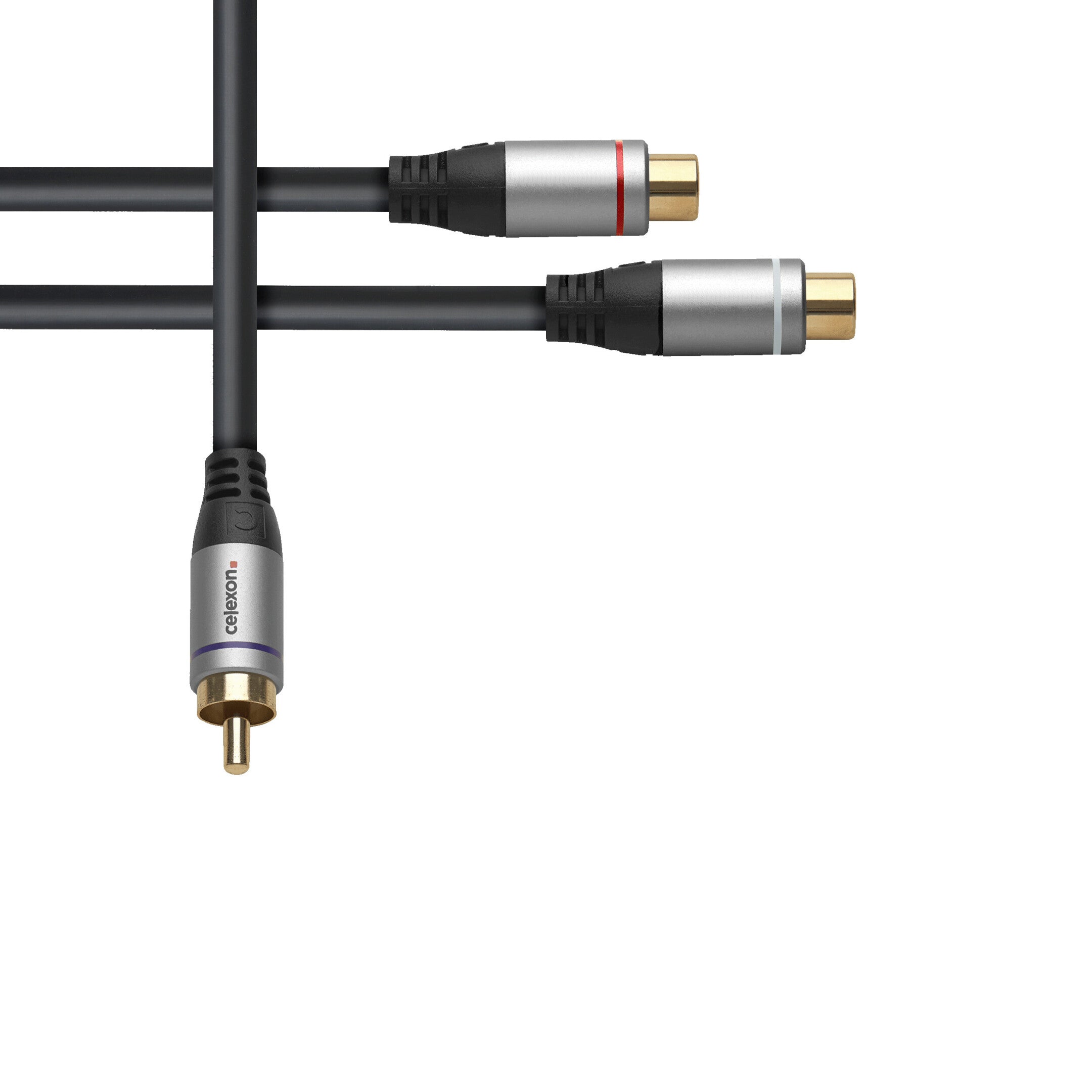 celexon Cinch auf 2x Cinch M/F Audioadapter 0.25m- Professional Line