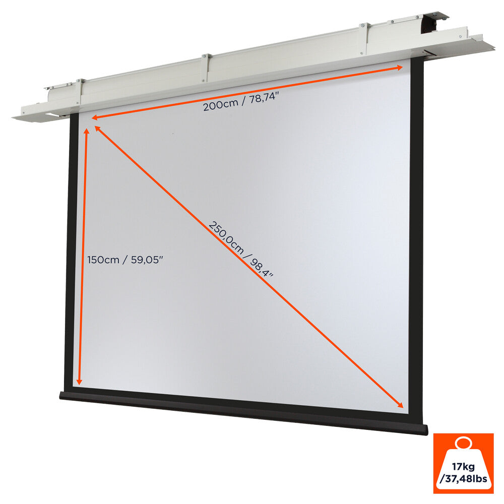 celexon Deckeneinbau Leinwand Motor Expert 200 x 150 cm