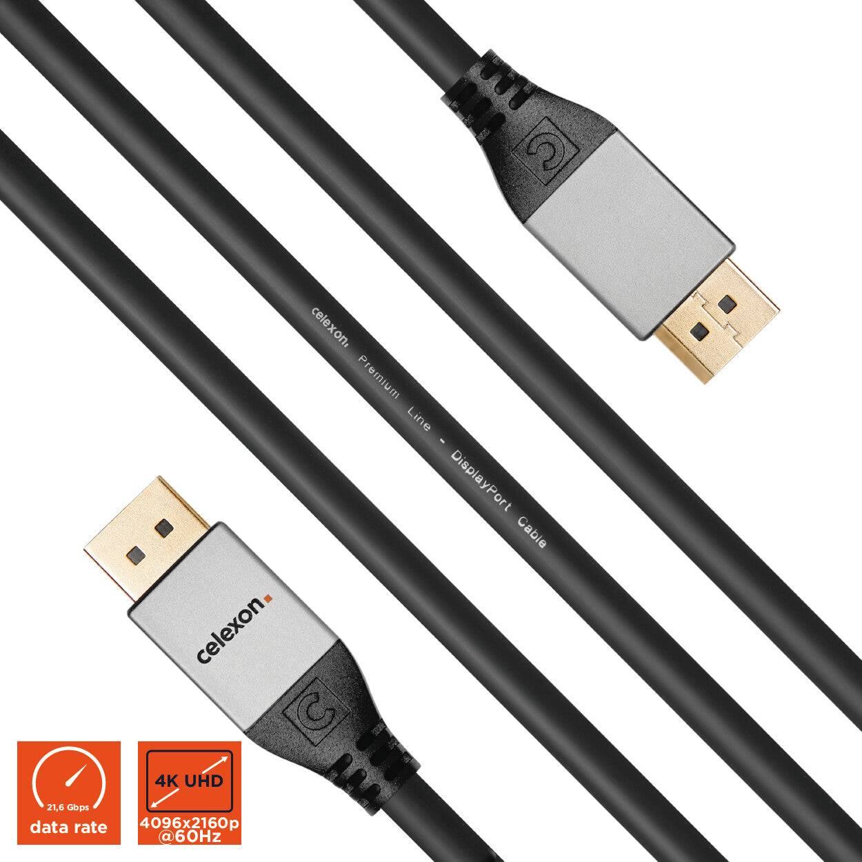 celexon DisplayPort Kabel 4K 1.0m - Professional Line