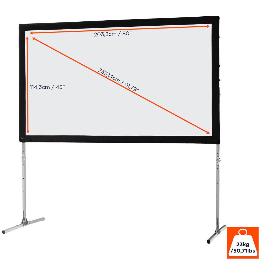 celexon Faltrahmen Leinwand Mobil Expert 203 x 114cm. Frontprojektion