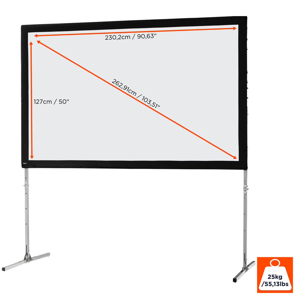 celexon Faltrahmen Leinwand Mobil Expert 203 x 127 cm. Frontprojektion