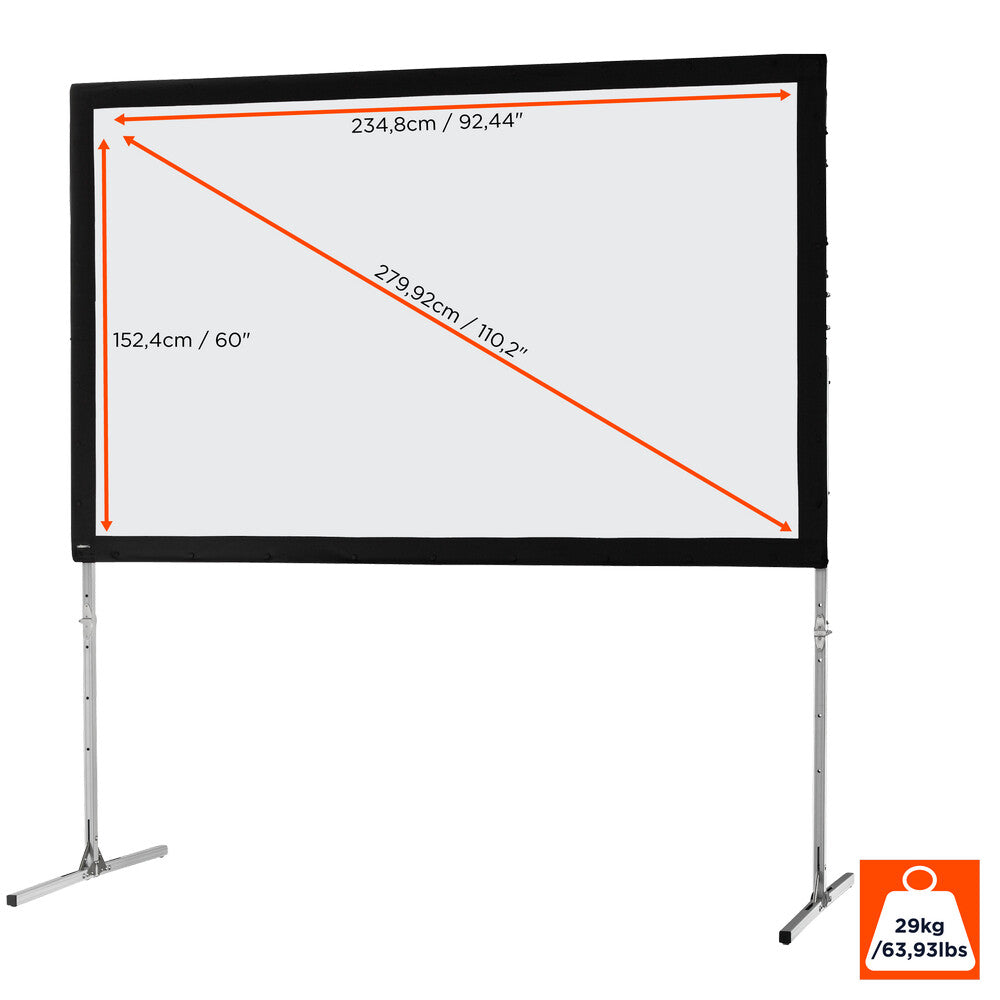 celexon Faltrahmen Leinwand Mobil Expert 244 x 152 cm. Frontprojektion