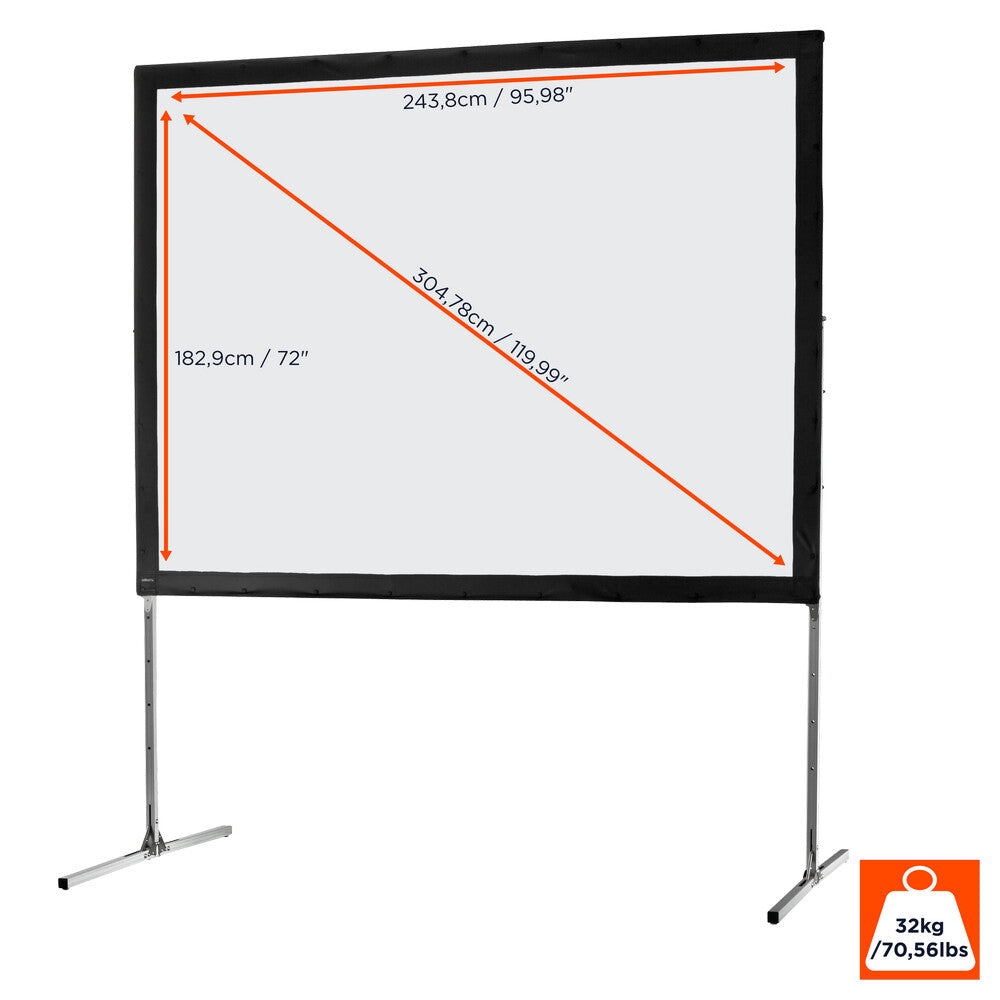 celexon Faltrahmen Leinwand Mobil Expert 244 x 183cm. Frontprojektion