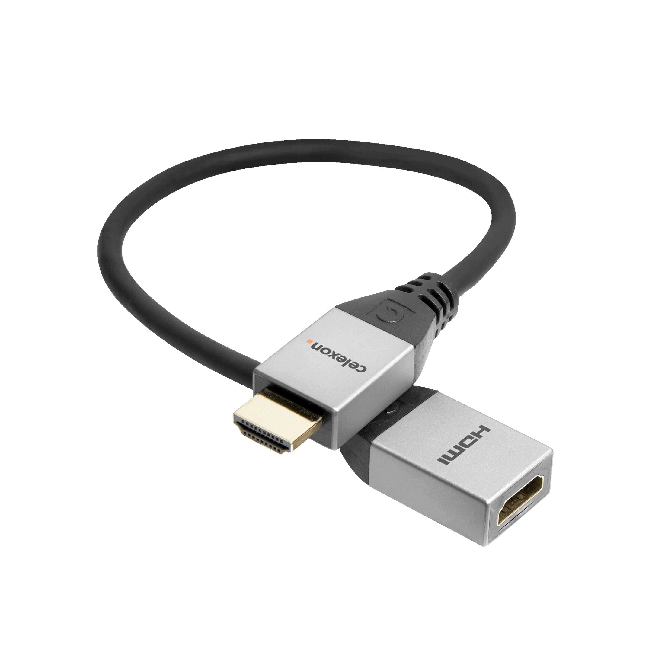 celexon-HDMI-M/F-Adapter-mit-Ethernet---2.0a/b-4K-0.25m---Professional-Line