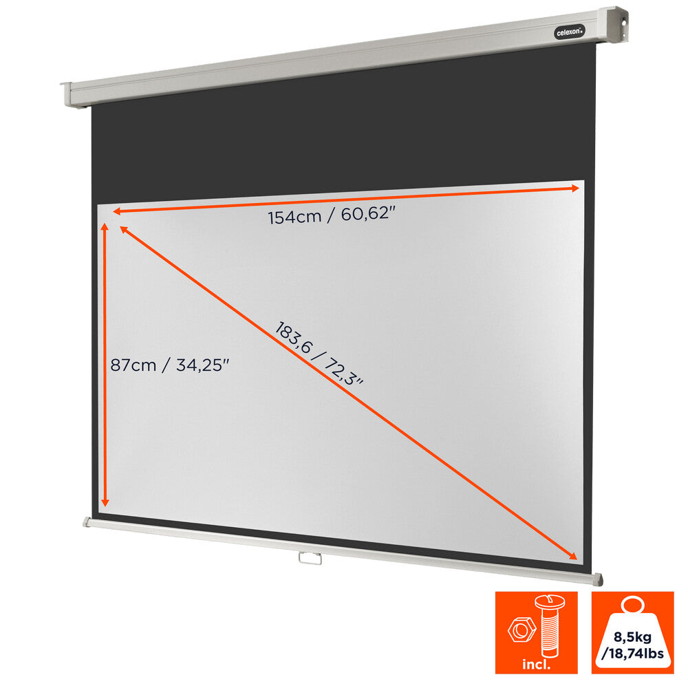 celexon Leinwand Rollo Professional 160 x 90 cm