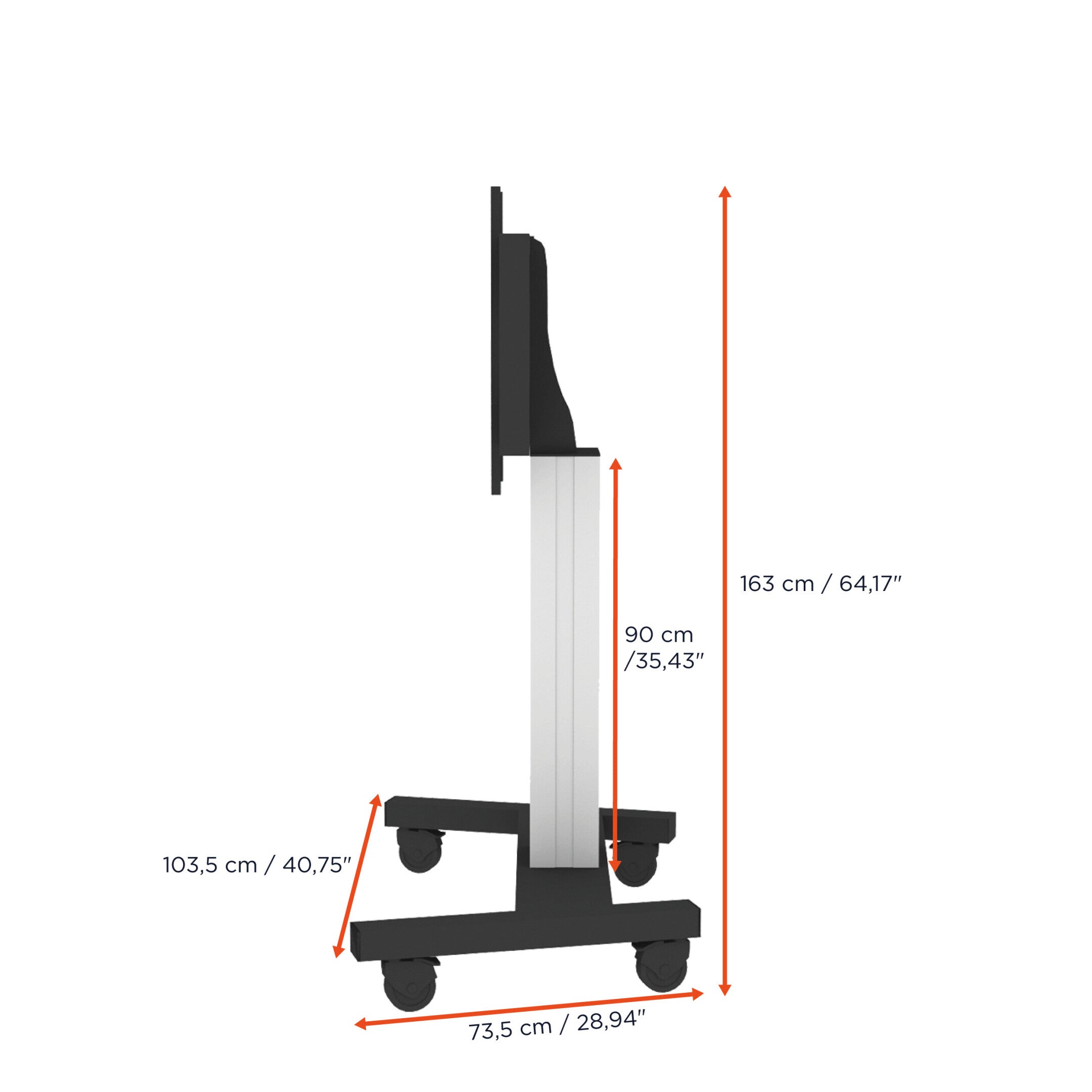 celexon Professional Plus Display-Rollwagen Fixed-42100M