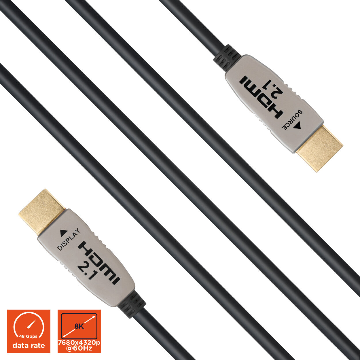 celexon UHD Optical Fibre HDMI 2.1 8K Active Kabel 70m. schwarz