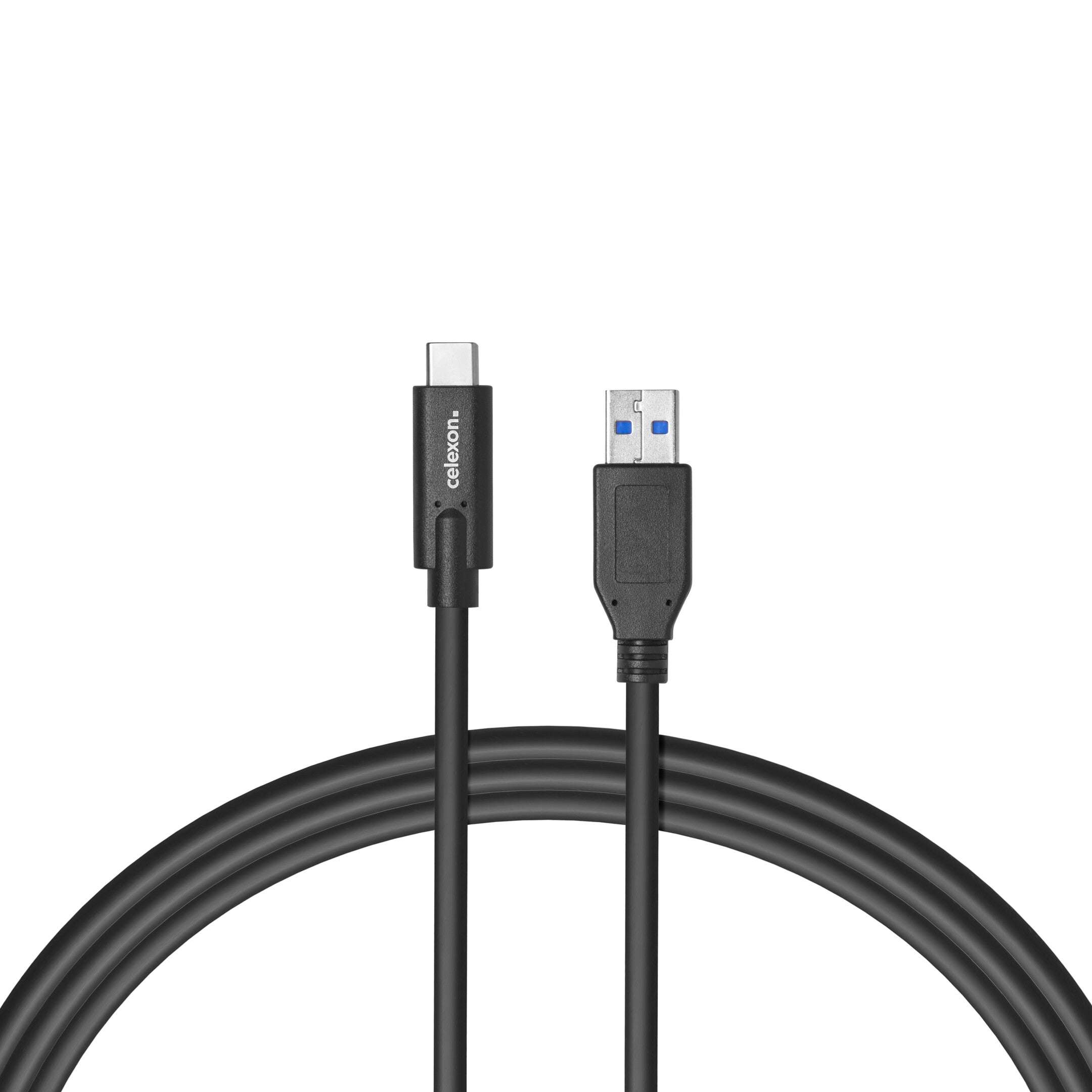 celexon USB-C auf USB-A Kabel - USB 3.2 Gen 2x1 0.5m. schwarz