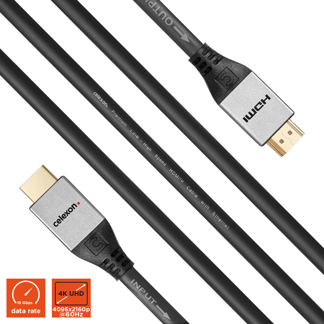 celexon aktives HDMI Kabel mit Ethernet - 2.0a/b 4K 10.0m - Professional Line